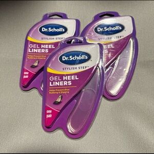 Dr. Scholl’s Gel Heel Liners 3 pairs New